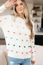 Load image into Gallery viewer, Jodifl Candy Buttons Pom Detail Sweater