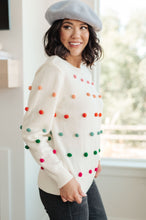 Load image into Gallery viewer, Jodifl Candy Buttons Pom Detail Sweater
