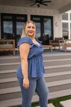 Load image into Gallery viewer, Andree By Unit Connect the Dots Peplum Blouse
