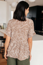 Load image into Gallery viewer, Mittoshop Mocha Petals V-Neck Top