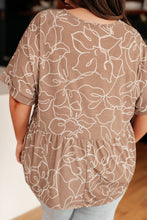 Load image into Gallery viewer, Mittoshop Mocha Petals V-Neck Top