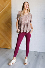 Load image into Gallery viewer, Mittoshop Mocha Petals V-Neck Top