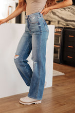 Load image into Gallery viewer, JUDY BLUE Bree High Rise Control Top Distressed Straight Jeans