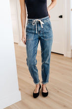 Load image into Gallery viewer, Judy Blue Payton Pull On Denim Joggers in Medium Wash