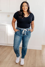 Load image into Gallery viewer, Judy Blue Payton Pull On Denim Joggers in Medium Wash