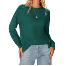 Load image into Gallery viewer, Green Ribbed Long Sleeve Top, L, 3I-129T002