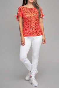 Nuvi Apparel Tie trim blouse