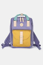Load image into Gallery viewer, Himawari Contrast Waterproof Canvas Backpack Bag with Round Label