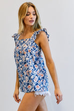 Load image into Gallery viewer, Davi &amp; Dani Floral Printed Ruffle Sleeveless Top