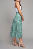 Nuvi Apparel Floral midi skirt with slit