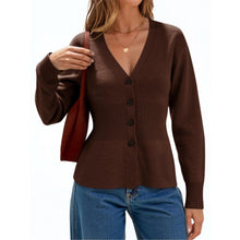 Load image into Gallery viewer, Long Sleeve Cinched Waist Knit Top, Small, 21I-198T005