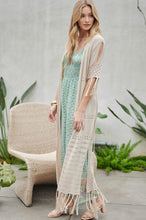 Load image into Gallery viewer, SOLID LONG CARDIGAN WITH FRINGE