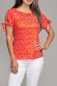 Nuvi Apparel Tie trim blouse