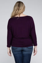 Load image into Gallery viewer, ZENANA Plus Luxe Rayon Boat Neck 3/4 Sleeve Top