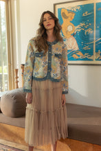 Load image into Gallery viewer, Annie Wear Floral Jacquard Denim Contrast Button Down Jacket