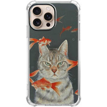 Load image into Gallery viewer, iPhone 16 Pro Max Cool Cat Design,Cute Cat and Goldfish Case, 20H-167PH005