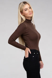 Ambiance Apparel Long-Sleeve Turtleneck Bodysuit