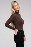 Ambiance Apparel Long-Sleeve Turtleneck Bodysuit