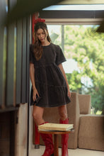 Load image into Gallery viewer, Annie Wear Mineral Washed Round Neck Short Sleeve Denim Dress