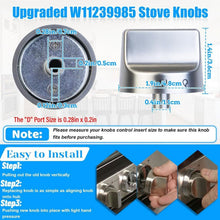 Load image into Gallery viewer, UPGRADED W11239985 Stove Knob Compatible with Whirlpool Stove Knobs, 24G-166H011