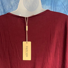 Load image into Gallery viewer, EKOUAER Burgundy Asymmetrical Top, Size M, 3A-124T007