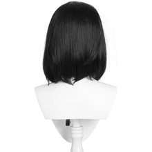 Load image into Gallery viewer, Men Short Black Pigtail Synthetic Hair Wigs with Bolo Tie, 24G-164WIG001
