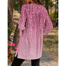 Load image into Gallery viewer, 3/4 Bell Sleeve Loose Fit Tunics Dressy Casual Side Split Flare Top, 6D-173T002