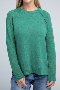 ZENANA Raglan Chenille Sweater