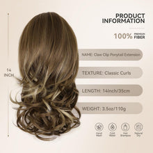 Load image into Gallery viewer, 14 Inch Curly Ponytail Extension, Wavy Pony Tail, 18C-198H004
