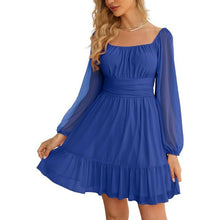 Load image into Gallery viewer, Mesh Long Sleeve Square Neck Dress, Small, 10I-194D003