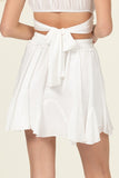 HYFVE Not Your Girl Drawstring Ruffled Mini Skirt