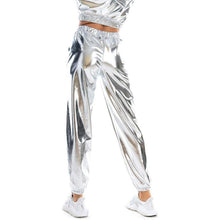 Load image into Gallery viewer, Shiny Metallic High Waist Stretchy Jogger Pants, Medium, 8G-188B001