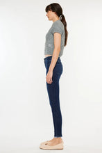 Load image into Gallery viewer, High-Rise Slim Fit Raw Hem Ankle Jeans Side