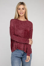 Load image into Gallery viewer, ZENANA Washed Ribbed Dolman Sleeve Round Neck Top