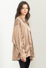 Load image into Gallery viewer, HYFVE COMPLETELY CHARMED OVERSIZED SATIN SHIRT