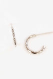 Lovoda Thin Stone Hoop Earrings