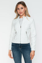 Load image into Gallery viewer, Snobbish PU Leather Zip Up Jacket with Pockets