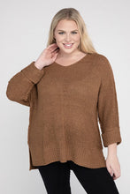 Load image into Gallery viewer, eesome Plus Size Crew Neck Knit Sweater