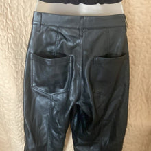 Load image into Gallery viewer, Zara Black Faux Leather 80s Corey Pants, Sz 2, 14C-102B010