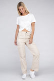 Ambiance Apparel Everyday Wear Elastic-Waist Cargo Pants