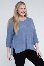 Load image into Gallery viewer, eesome Plus Size Crew Neck Knit Sweater