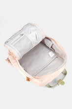 Load image into Gallery viewer, Himawari Contrast Waterproof Canvas Backpack Bag with Round Label