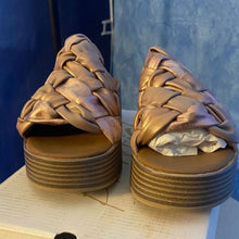Load image into Gallery viewer, Blowfish Malibu Braided Platform Sandals - Bronze, sz 8.5, SL4-1502S003