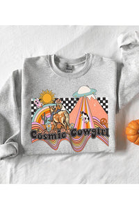 COSMIC SPACE DESERT COWGIRL FLEECE SWEATSHIRT