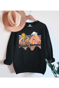 COSMIC SPACE DESERT COWGIRL FLEECE SWEATSHIRT