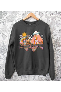 COSMIC SPACE DESERT COWGIRL FLEECE SWEATSHIRT