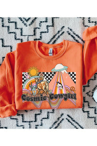 COSMIC SPACE DESERT COWGIRL FLEECE SWEATSHIRT