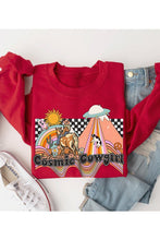 Load image into Gallery viewer, COSMIC SPACE DESERT COWGIRL FLEECE SWEATSHIRT