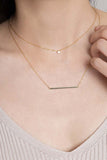 Lovoda Modern Minimalist Bar Necklace 14K