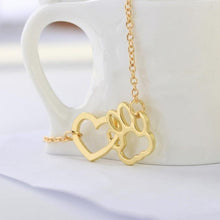 Load image into Gallery viewer, Hollow Pet Paw Footprint Necklaces 10E-J007